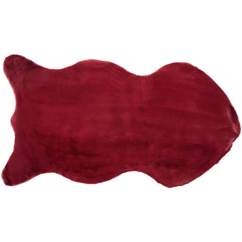 Podložka z umělé kožešiny burgundy, 90 x 50 cm