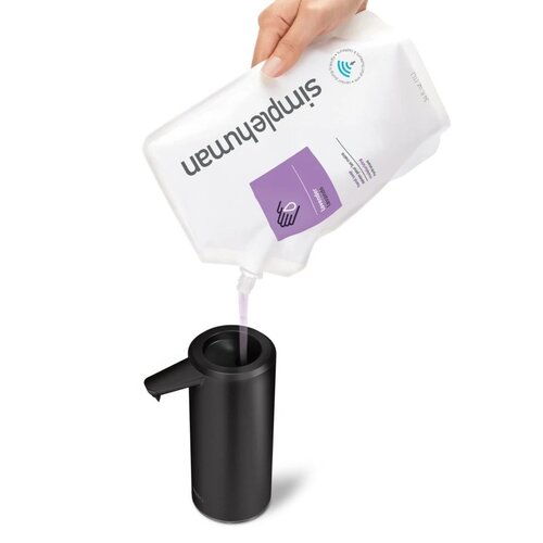 Simplehuman Dozownik bezdotykowy mydła 266 ml, ładowalny, czarna stal matowa