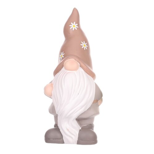 Ceramiczny krasnal Pixie, różowy, 20,5 x 9 x 9 cm