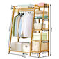 Praktyczny organizer do szafy Vinet, bambus, 110 x 40 x 140 cm
