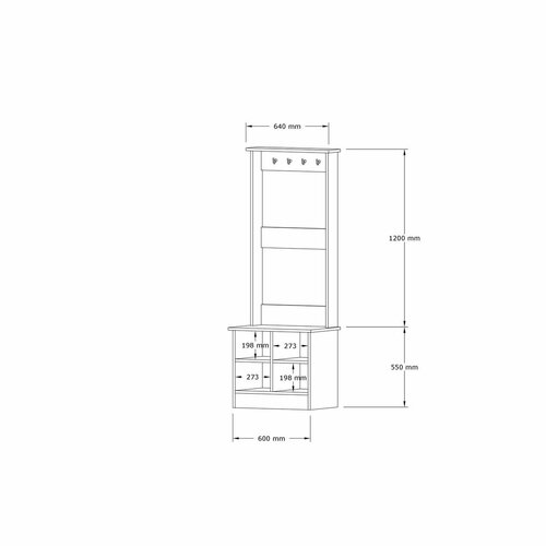 Věšák s botníkem Mare White and Sapphire Oak
