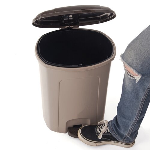 Orion Koš za smeti s pedalom 5,5 l, rjava