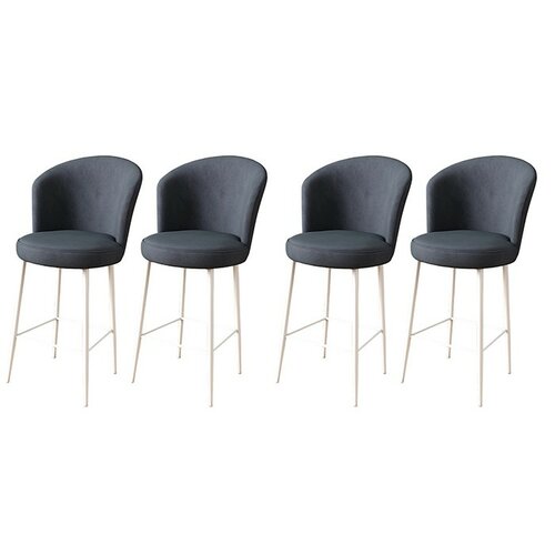 Set de scaune de bar Alte Anthracite and White, 4buc.