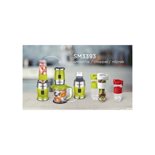 Blender multifuncțional Concept SM3393 Fresh&Nutri, 700 W + 2 x 570 ml + 400 ml, verde