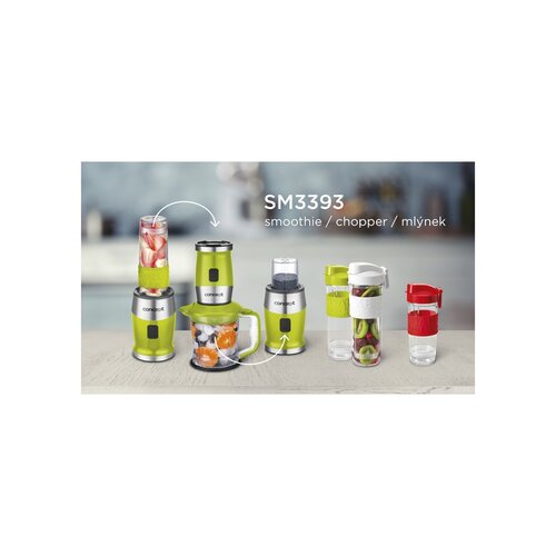 Concept SM3393 Fresh&Nutri mikser wielofunkcyjny, 700 W + 2 butelki 570 ml + 400 ml, zielony