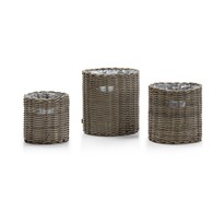Sada kvetináčov Rattan, 3 ks Sada kvetináčov Rattan, 3 ks