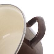 Orion Emaille-Kasserolle mit Rand Braun, 1 l