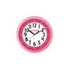 Ceas de perete Clockodile roz, diam. 25 cm