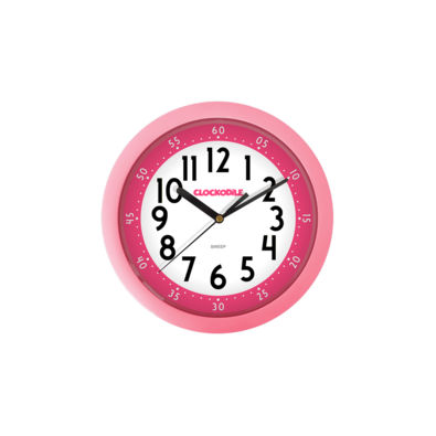 Nástenné hodiny Clockodile ružová, pr. 25 cm