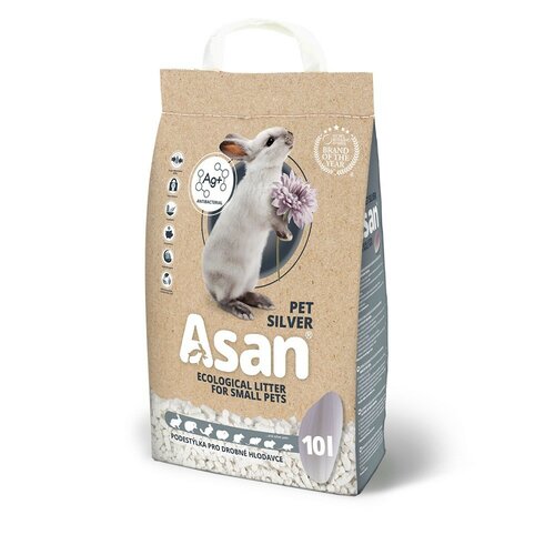 Asan Pet Ekologické podstielka pre drobné hlodavce Silver, 10 l
