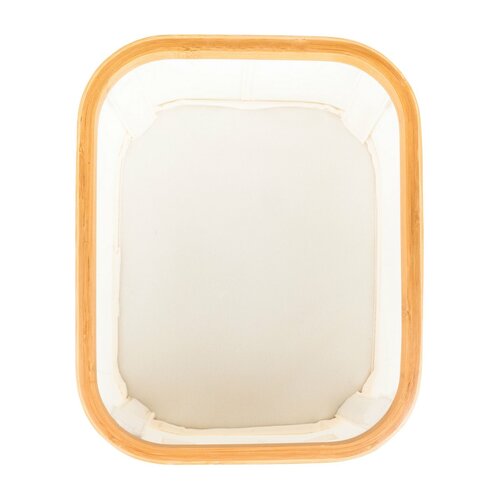 Cutie de depozitare G21 24 x 30 x 15 cm, dinbambus cu capac, bej