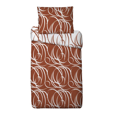 Bombažna posteljnina Ornamenti cimet , 140 x 220cm, 70 x 90 cm