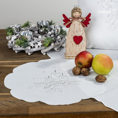 Faţă de masă de Crăciun Lumânări, 35 cm