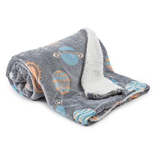 4Home Світний плед на овчині Planetarium, 150 x 200 см