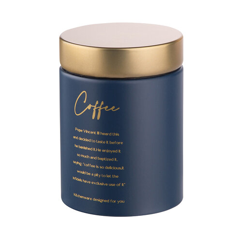 Altom Blechdose mit Deckel Coffee, blau