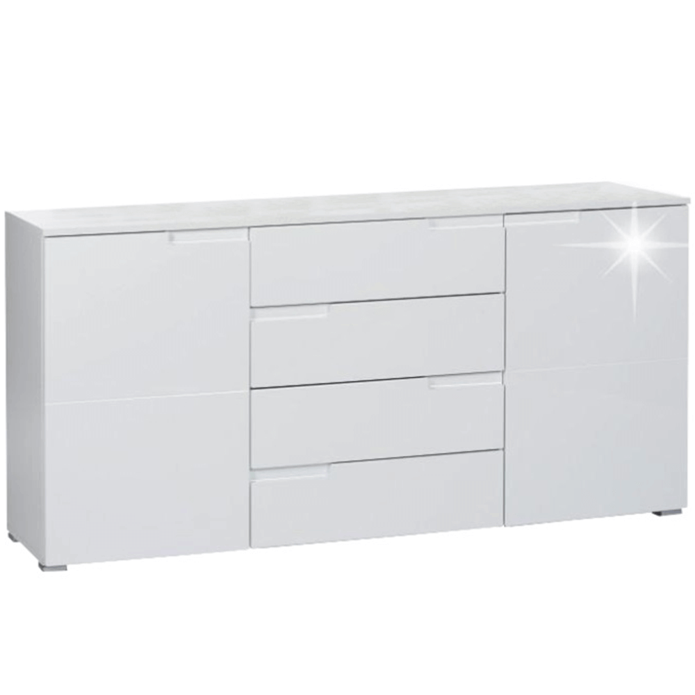 Skříňka SPICE, lesklá bílá