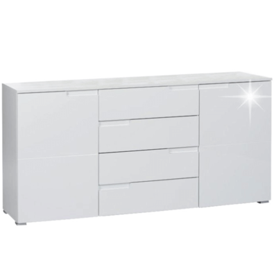 Skříňka SPICE, lesklá bílá