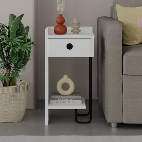 Nachttisch Sirius Left White 2