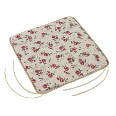 Sedák Ivo hladký Ružička s razítkom červená, 40 x 40 cm