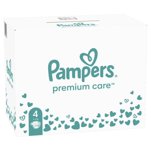 Plienky Pampers Premium Care 174 ks, veľkosť 4