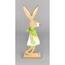 Veľkonočný drevený zajačik Matěj zelená, 24 cm