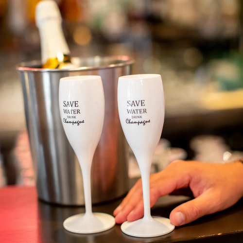 Koziol Kozarec z napisom Save water drinkchampagne