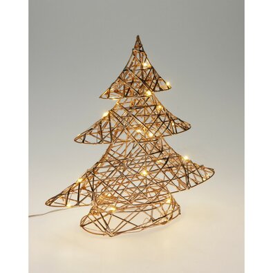 Karácsonyi világító fa Champagne, 30 x 30 cm, 20mikro LED, elemes