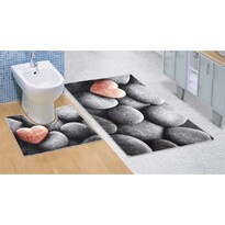 Килимок для ванної кімнати Темні камені 3D , 60 x100 + 60 x 50 см