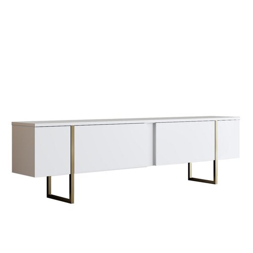 Televízny stolík Luxe White and Gold