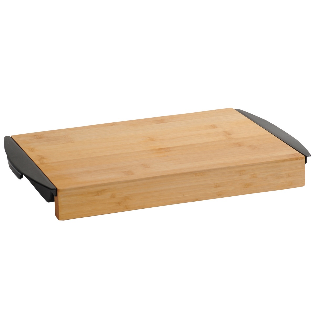 Kesper 58350 Bambusz vágódeszka tároló tálcával,fekete, 41 x 25,5 x 4 cm akciós termékkép 1