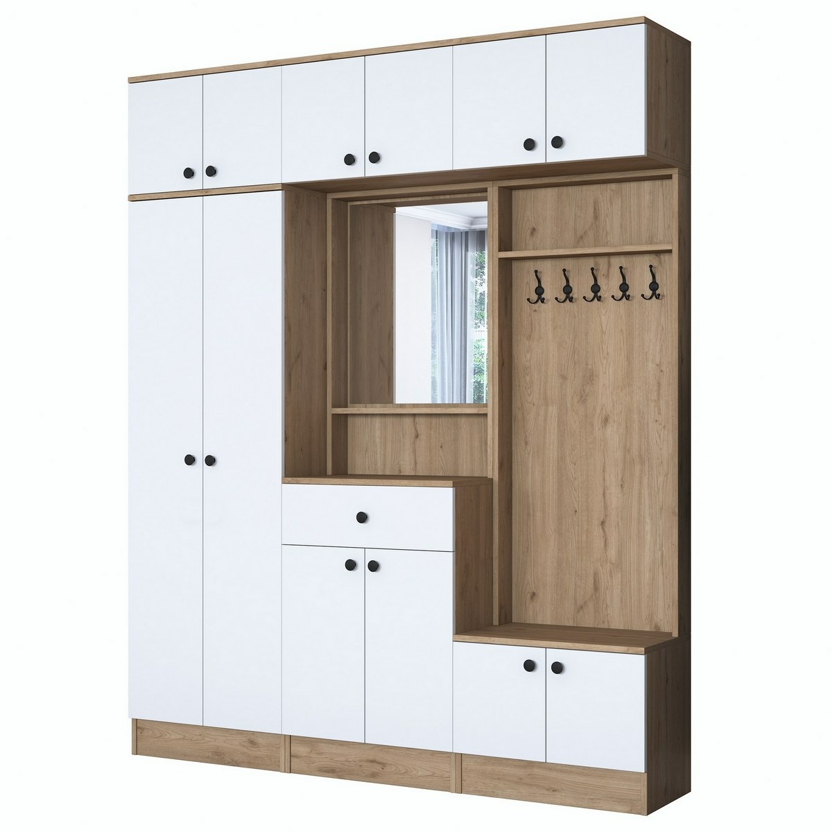 Predsieňová zostava Ewa White and Walnut