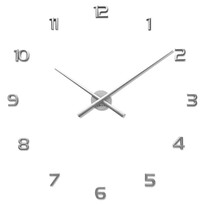 Lavvu LCT1171 zegar samoprzylepny 3D Sticker Silver numerals srebrny, śr. 80 cm