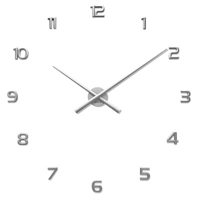 Lavvu LCT1171 zegar samoprzylepny 3D Sticker Silver numerals srebrny, śr. 80 cm