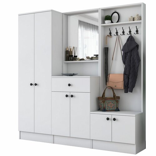 Set de mobilier pentru hol Mio White II