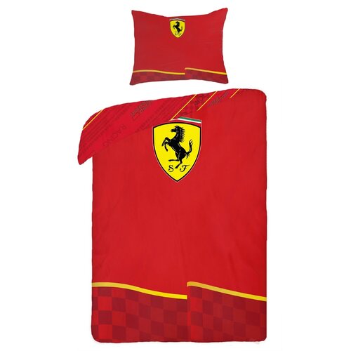 Bavlněné povlečení Ferrari, 140 x 200 cm, 70 x 90 cm