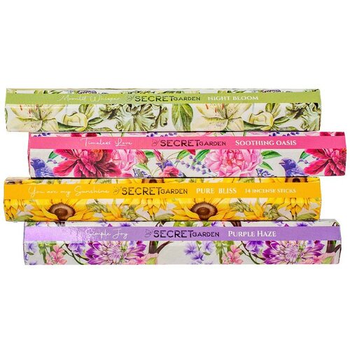 Arome Set di palitos aromáticos Secret garden, 4aromas