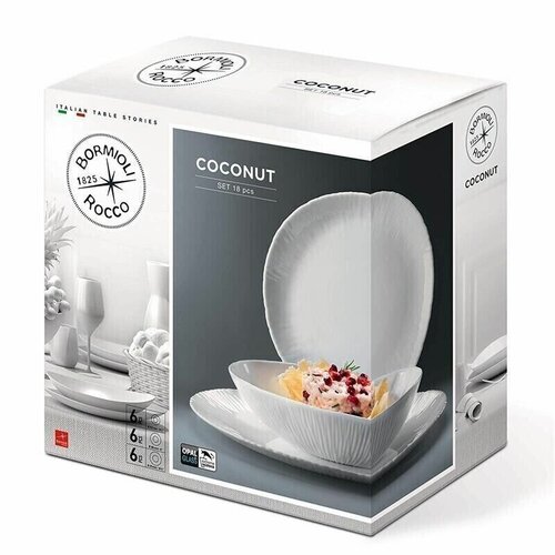 Bormioli Rocco 18-delni jedilni servis Coconut