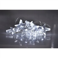 Solight Světelný LED řetěz s 10 hvězdami, 1,5 m, bílá