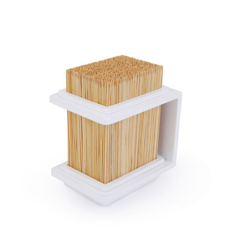 Bambusový stojan na nože Fakir 17 x 20 cm, biely