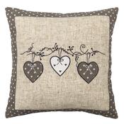 Obliečka na vankúšik Srdiečka bodka sivá, 40 x 40 cm