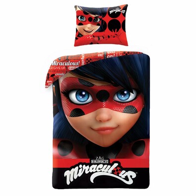 Dziecięca pościel bawełniana Miraculous, 140 x 200 cm, 70 x 90 cm