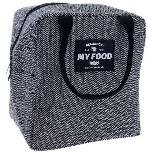 Textilná termotaška My Food, sivá, 20 x 16 x 23 cm