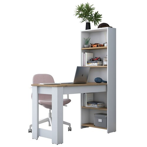 Birou Halon White and Walnut