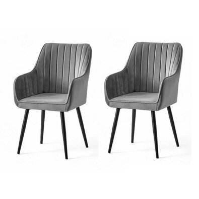 Set de scaune de sufragerie Nova Grey and Black, 2 buc.