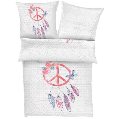 Lenjerie de pat din satin Ibena Summer Festival 5717/630, 140 x 200 cm, 70 x 90 cm