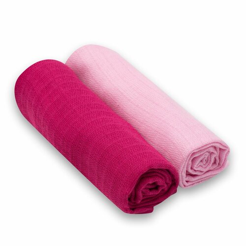 Scutece noi din bumbac pentru copii roz deschis șiînchis, 70 x 80 cm, set de 2