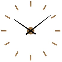 VLAHA VCT1042 годинник самоклеючий Minimal з  дубовими деталями, чорний, діаметр 80 см