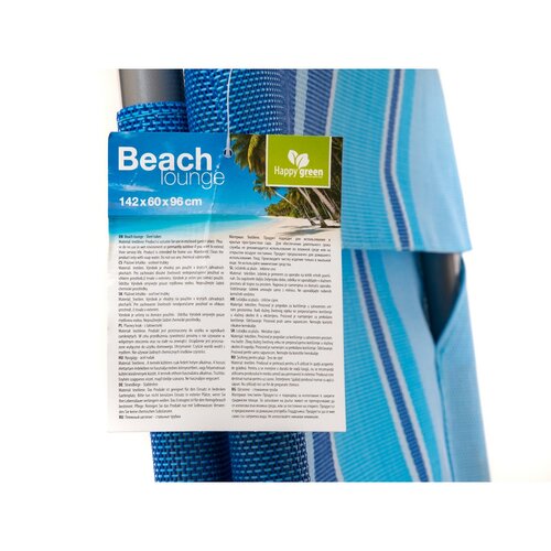 Happy Green Leżak plażowy niebieski, 142 x 60 x 96cm
