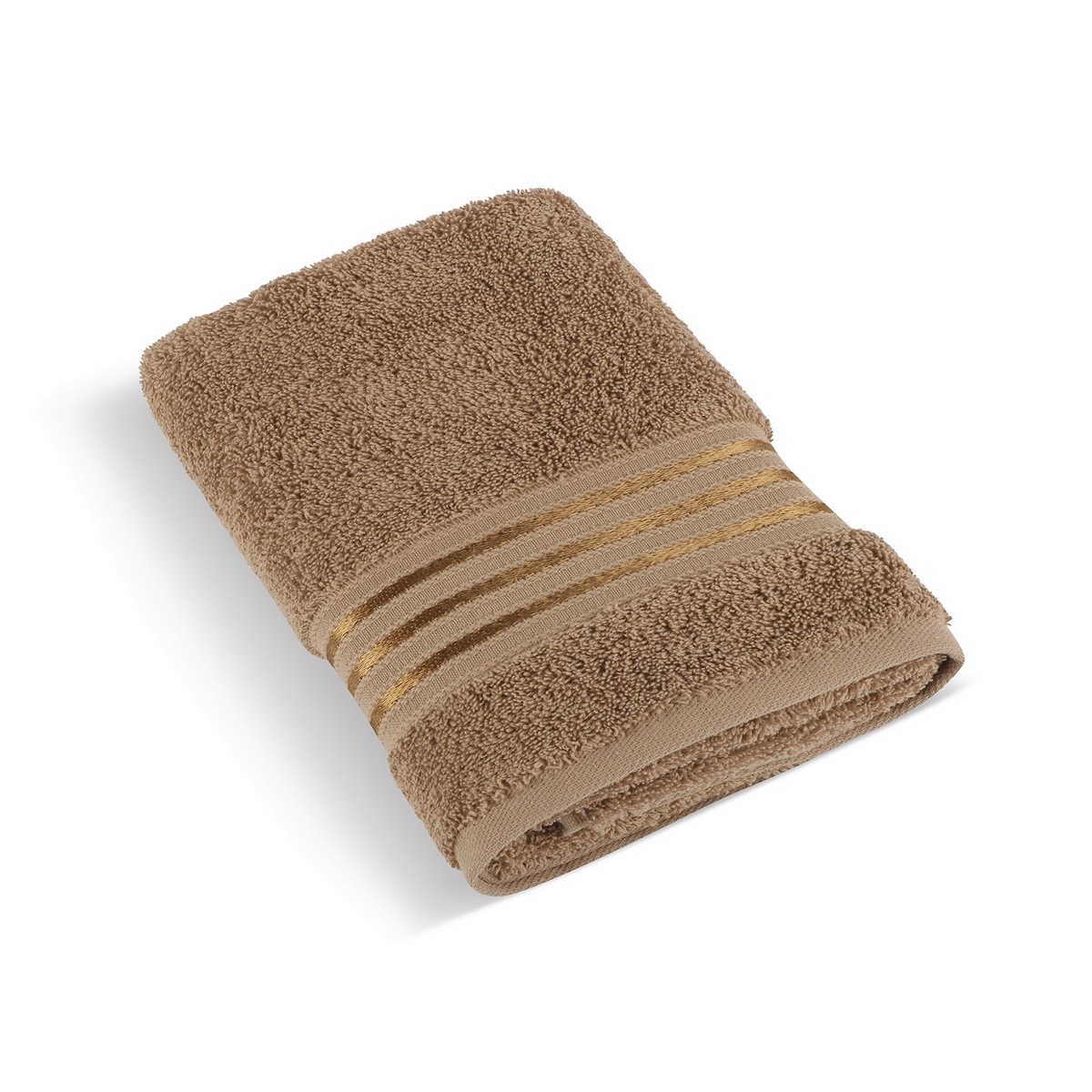 Bellatex Froté ručník kolekce Linie tmavě béžová, 50 x 100 cm