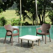 Scaun din ratan Cambridge Dark Brown 61 x 54 x 80cm